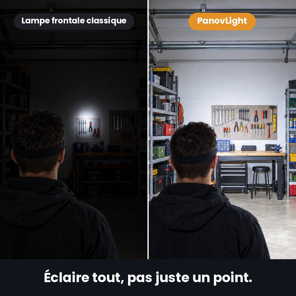 PanovLight – Lampe frontale LED rechargeable 230°